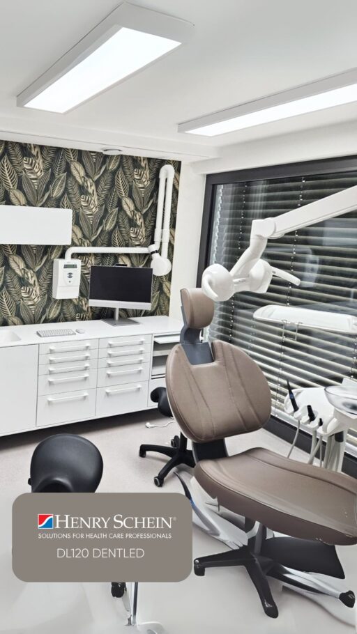 Dentled DL120 Led lighting for dental treatment rooms. LED panels for dental care