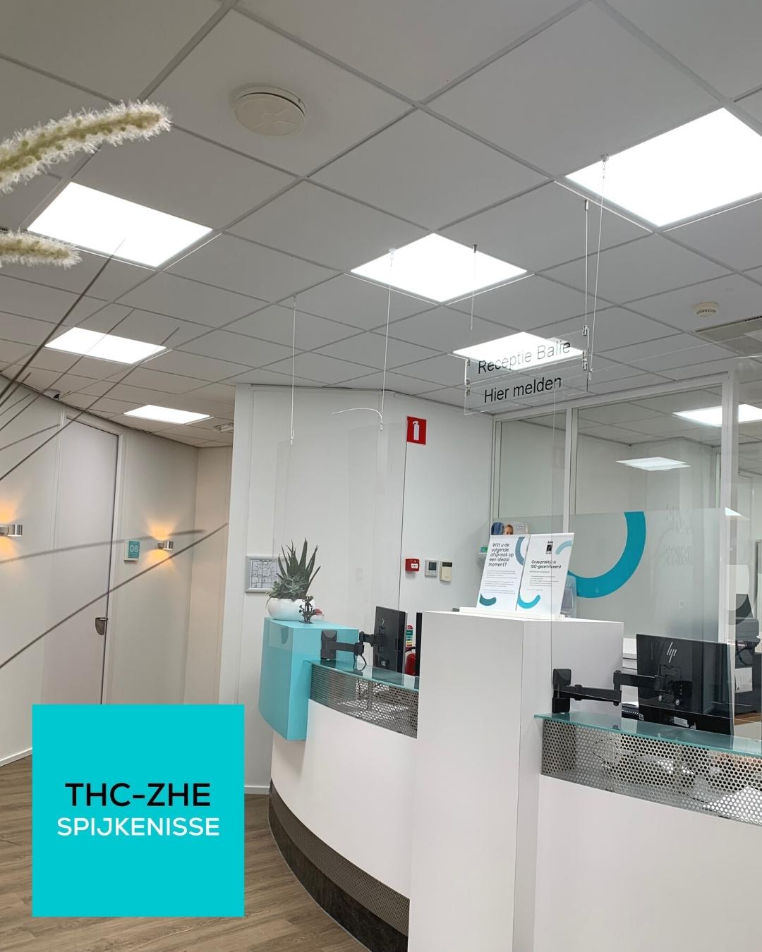 Reception desk dental clinic lighting