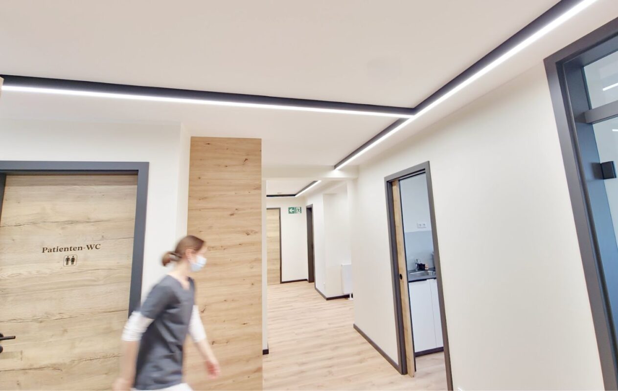Lighting in the reception, routing, and waiting area of your dental practice.
