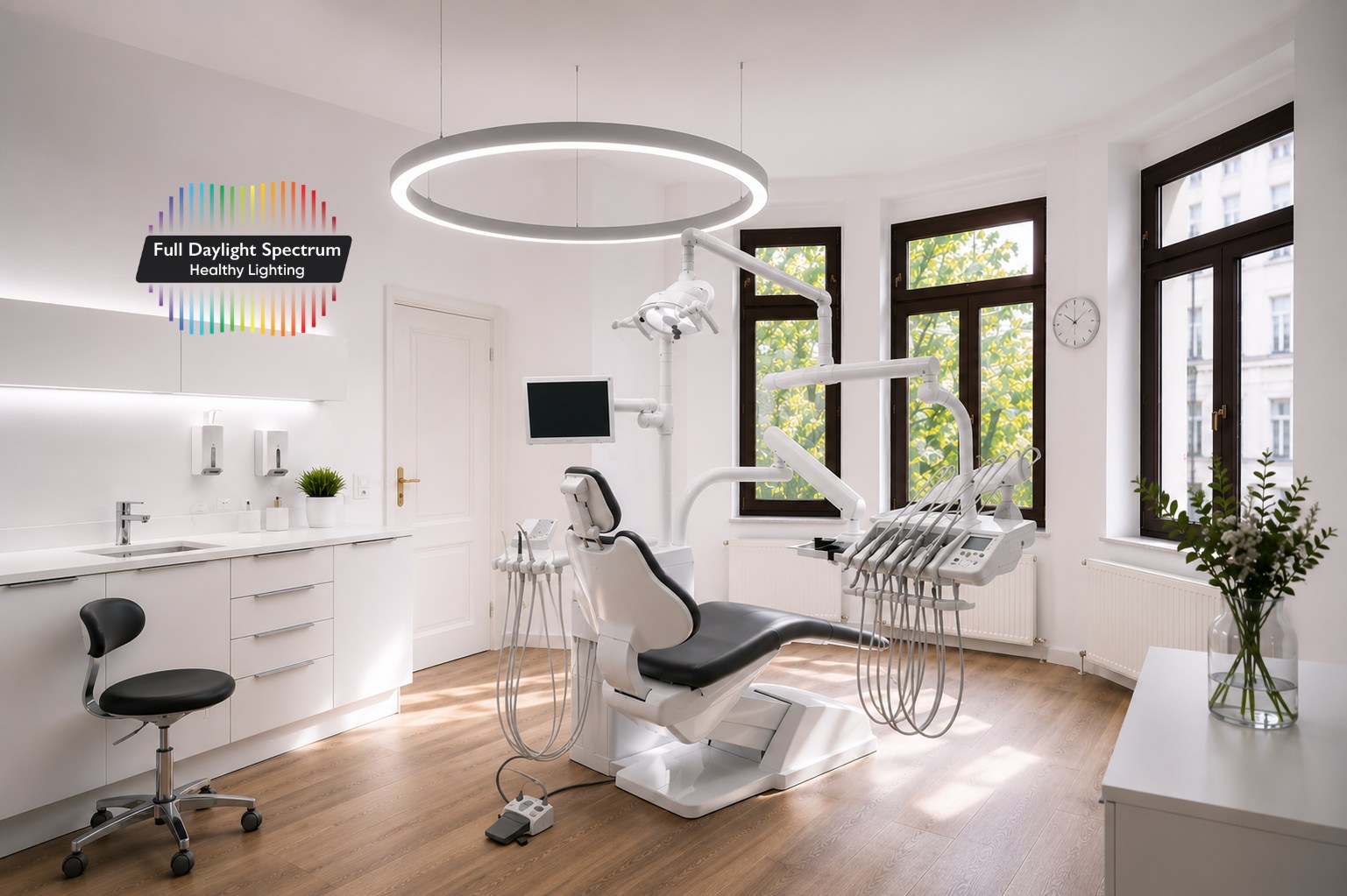 Daylight lighting for dental treatment rooms, your specialist in healthy lighting for dentists