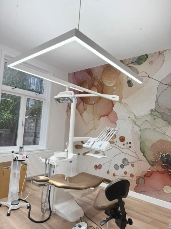 Dentled PHU full spectrum LED lighting installed at MCARE Mondzorg dental practice in The Hague by Plandent Netherlands.